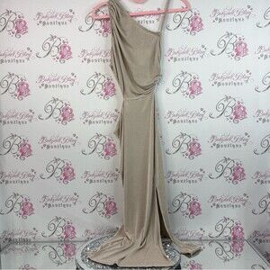 Shareen collections Australia dress open sides Elegant Beige slinky sexy Dress